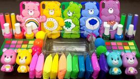 مخلوط کردن اسلایم خرس رنگی / آموزش ساخت اسلایم / اسلایم بازی کودکان / اسلایم