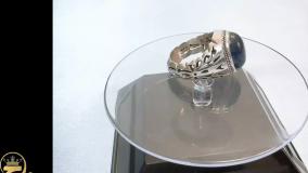 خرید انگشتر نقره مردانه دست ساز یاقوت استار آبی