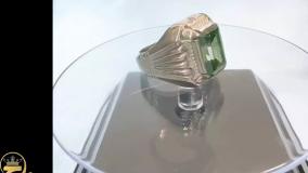 خرید انگشتر نقره مردانه دست ساز موزانایت خاص