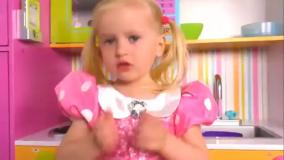 بانوان سرگرمی کودک _ آموزش کودکان با آهنگ ناهار _ مهد کودک کاتیا و دیما