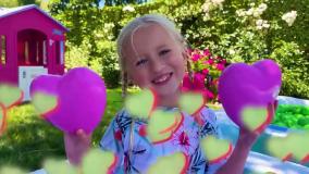 کاتیا و دیما یادگیری الفبای انگلیسی با استخر - بازی و سرگرمی - کودک کیتی دیما