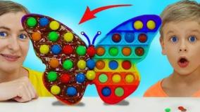 برنامه کودک کاتیا و دیما _ بازی دیما و مامان با پاپ ایت