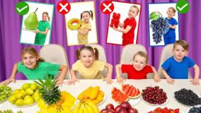 برنامه کودک وانیا مانیا ، چالش و بازی خوردن میوه های رنگی ، بانوان سرگرمی کودک