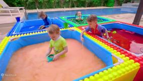 برنامه کودک وانیا مانیا ، چالش 4 رنگ سرسره بازی کودکان ، برنامه سرگرمی کودک