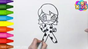 آموزش نقاشـی‌ دختر کـفشدوزکی چیبی