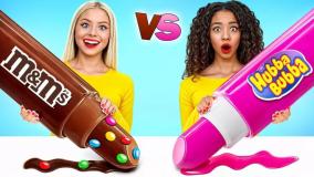 چالش خوراکی صورتی | سرگرمی و برنامه کودک