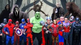 طنز ابرقهرمانان ، فرار از فیلم ترسناک ، مرد عنکبوتی ، هالک در دنیای واقعی