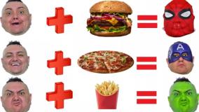 تبدیل غذاها به ابرقهرمانان ، مرد عنکبوتی ، هالک ، سوپرمن ، مرد آهنی