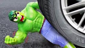 چالش له کردن وسایل زیر لاستیک - مرد عنکبوتی - هالک - خمیر دندان- ماشین مک کویین