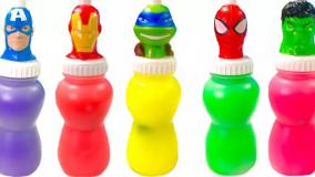 برنامه کودک - بازی با اسلایم های ابرقهرمانی -مرد عنکبوتی-هالک-بانوان سرگرمی کودک