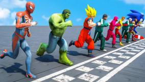 مسابقات دو میدانی ابرقهرمانان ، مرد عنکبوتی ، هالک و ...