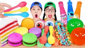 چالش غذا خوری اسمر | چالش غذایی طولانی | چالش خوراکی | سرگرمی مولتی دو بانوان.