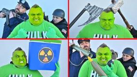 ابر قهرمانان در زندگی واقعی ، متوقف کردن هالک با اسلحه ، مرد عنکبوتی ، هالک