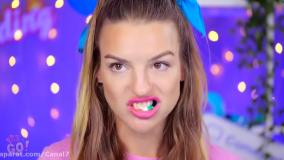 تفریحی و سرگرمی _ چالش خوراکی های قرمز و آبی