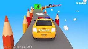دانلود کارتون  - آموزش رنگ آمیزی ماشین پلیس