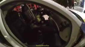 بازی میلانا در نقش پلیس با ماشین پلیس واقعی