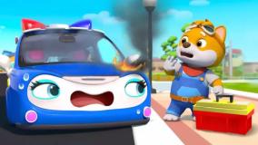 کارتون جدید - ماشین پلیس بیچاره آتش گرفت - برنامه کودک