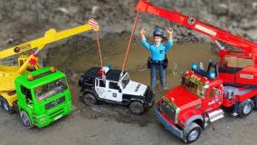 دانلود برنامه کودک ماشین بازی - ماشین پلیس، بیل مکانیکی، کامیون و جرثقیل