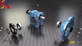 اجزای گیربکس حلزونی سه بعدی (3D)