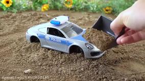 بازی با ماشین اسباب بازی کودک و نوجوان - جرثقیل، ماشین پلیس،تراکتور