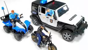 انیمیشن ماشین پلیس برای بچه ها _ تعقیب موتور سیکلت توسط پلیس