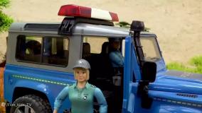 ماشین بازی ؛ نجات ماشین تراکتور توسط ماشین پلیس : کارتون ماشین تصادفی