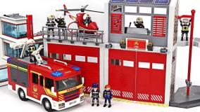 فیلم ماشین بازی اسباب بازی - ماشین آتش نشانی خاموش کردن درخت و نجات گربه