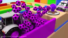 ماشین بازی کودکانه | بازی های کودکان با ماشین رنگی رنگی