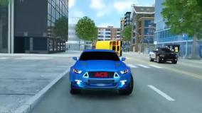 کارتون ماشین پلیس خفن و تریلی | کلیپ ماشین بازی