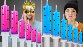 چالش غذای خنده دار کیک های جادویی | چالش خوراکی دو نفره بانوان سرگرمی