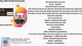 Buy Gmail Accounts (PVA & Aged)...