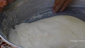 طرز تهیه کباب بره با نان محلی تازه به سبک روستایی - آشپزی روستایی
