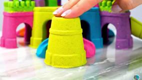 برنامه کودک شن بازی جدید قلعه شنی رنگی | چالش شن بازی رنگی طولانی