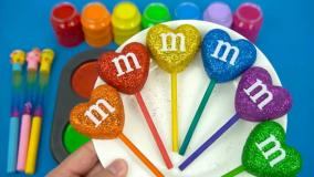 اسلایم بازی سرگرمی | آبنبات چوبی های رنگی | خمیر بازی کودکان