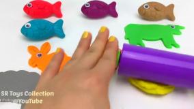 آموزش رنگها و قالب حیوانات مزرعه ، آموزش خمیربازی برای کودکان ، تخم مرغ سورپرایز