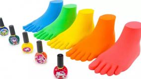 هنر و سرگرمی | خلاقیت بانوان | لاک ناخن رنگین کمانی | خمیر بازی کودکان