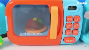 فیلم خمیر بازی کودکان - آشپزی با مایکروفر - کلیپ خمیربازی