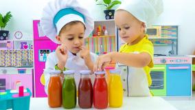 برنامه کودک ولاد و نیکی - ولاد و نیکیتا _ ولادی و نیکی ؛ چالش غذایی نیکی و کریس