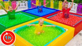 ولاد و نیکی ، برنامه کودک ، بازی و سرگرمی با استخر توپهای رنگی ، کارتون کودک