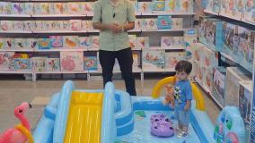 استخر بادی سرسره دار کودکانه طرح جنگلی مدل 57161