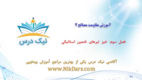 خیز تیرهای نامعین استاتیکی، آموزش مقاومت مصالح 2 _ آکادمی نیک درس