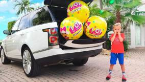 برنامه کودک ولاد و نیکی " توپ های سورپرایز در ماشین ولاد و نیکیتا " ولاد و نیکی