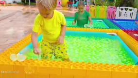 چالش بادکنک های چهار رنگ ولاد و نیکی ؛ بازی ولاد و نیکی ، ولاد و نیکیتا