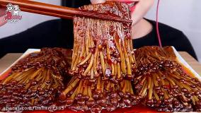 چالش غذا خوری (قارچ تند) َََََASMR