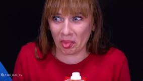 چالش غذا خوری - چالش غذایی خنده دار - چالش خوردن نوشیدن یه پاکت شیر