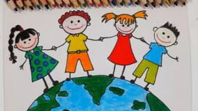 آموزش نقاشی روز کودک