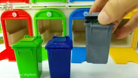 ماشین بازی برای کودکان/اسباب بازی/قسمت 70/ماشین آتش نشانی/کامیون زباله/جرثقیل