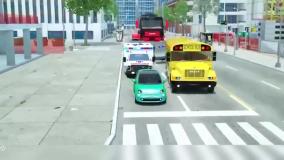 کارتون ماشین سنگین : ماشین چرخ غولپیکر : کلیپ ماشین بازی