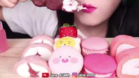 چالش فود اسمر.شیرینی های صورتی _قسمت۱۴۶