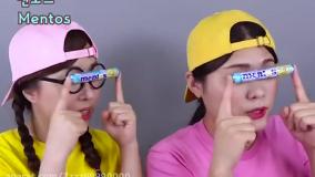 چالش فود اسمر جدید با کیفیت۷۲۰خوراکی های سبز وآبی (بدنبال تا دنبال شی)